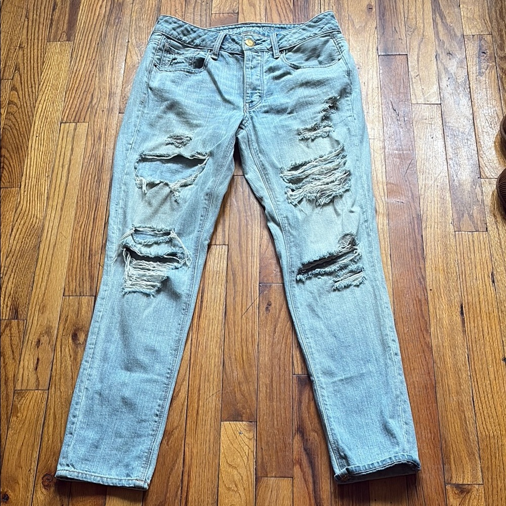 Distressed Light Blue Women's Jeans